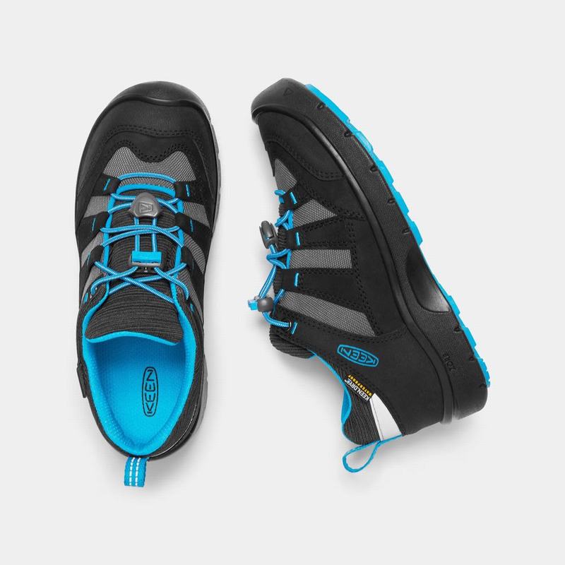 Tenis Keen Hikeport Waterproof Para Niños Negros/Azules - Zapatos Keen Mexico (279318-ZMB)